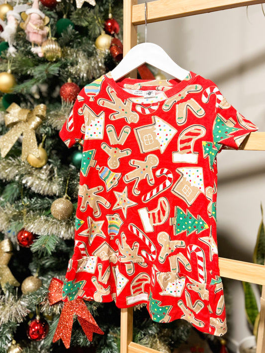 Gingerbread Family Matching Kids Dress